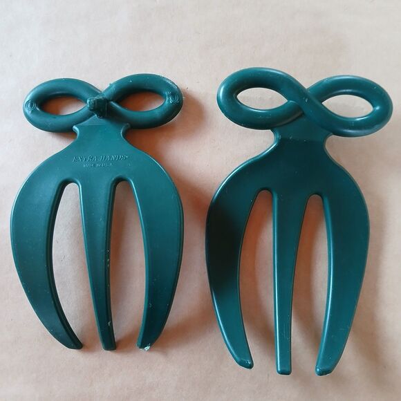 Extra Hands Vintage Salad Tosser Green - Made in USA - Picture 2 of 6